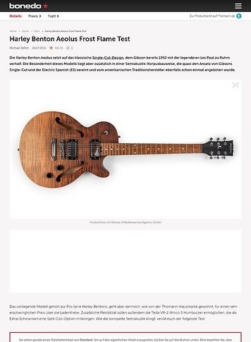 Bonedo.de Harley Benton Aeolus Frost Flame Bonedo.de Harley Benton Aeolus Frost Flame