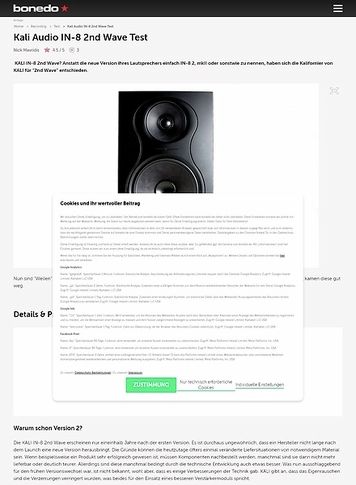 Bonedo.de Kali Audio IN-8 2nd Wave Bonedo.de Kali Audio IN-8 2nd Wave