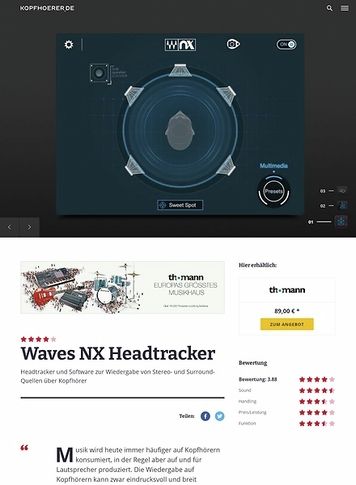 Kopfhoerer.de Waves Nx Head Tracker for Headphones Kopfhoerer.de Waves Nx Head Tracker for Headphones