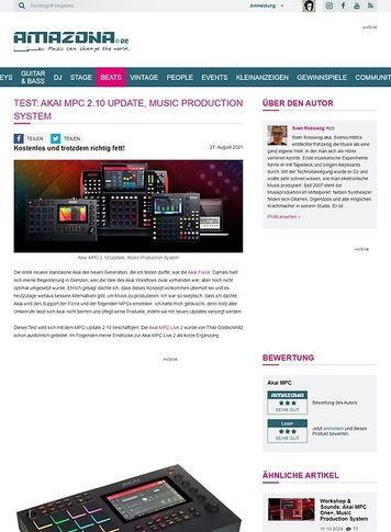 Amazona.de Akai MPC 2.10 Update Amazona.de Akai MPC 2.10 Update