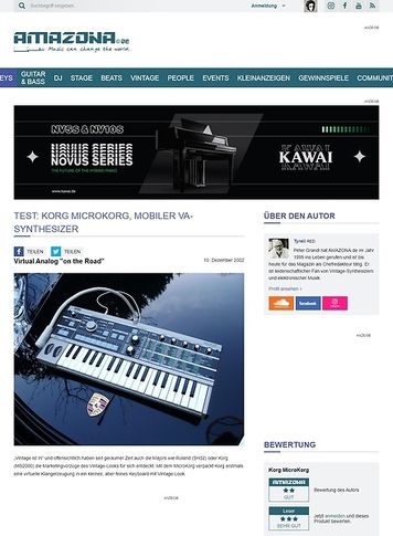 Amazona.de Test: Korg MicroKorg Amazona.de Test: Korg MicroKorg