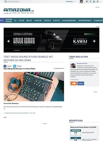 Amazona.de Moog Sound Studio Bundle mit Mother-32 und DFAM Amazona.de Moog Sound Studio Bundle mit Mother-32 und DFAM