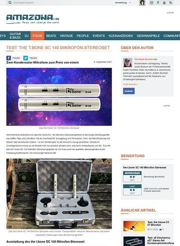 Amazona.de the t.bone SC 140 Mikrofon-Stereoset Amazona.de the t.bone SC 140 Mikrofon-Stereoset