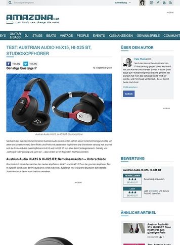 Amazona.de Austrian Audio Hi-X15, Hi-X25 BT Amazona.de Austrian Audio Hi-X15, Hi-X25 BT