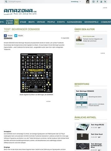 Amazona.de Test: Behringer DDM4000 Amazona.de Test: Behringer DDM4000