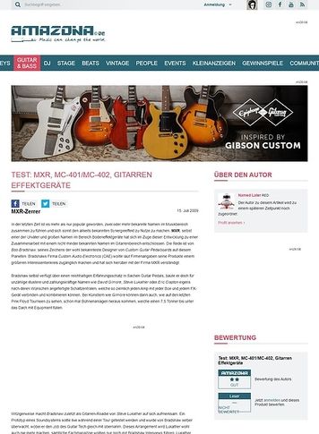 Amazona.de Test: MXR, MC-401/MC-402, Gitarren Effektgeräte Amazona.de Test: MXR, MC-401/MC-402, Gitarren Effektgeräte