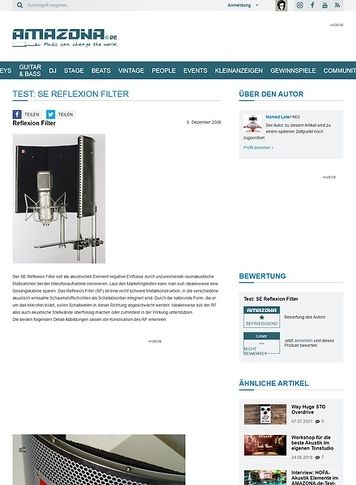 Amazona.de Test: SE Reflexion Filter Amazona.de Test: SE Reflexion Filter