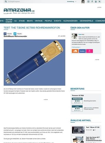 Amazona.de Test: t.bone - SCT800 Amazona.de Test: t.bone - SCT800