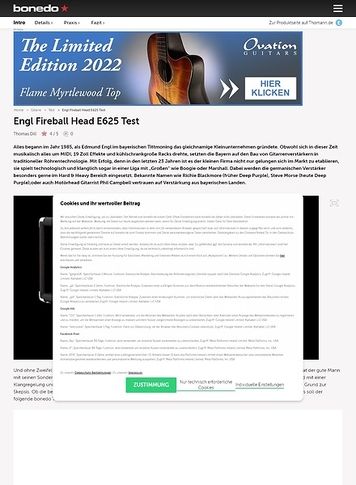 Bonedo.de Engl Fireball Head Bonedo.de Engl Fireball Head