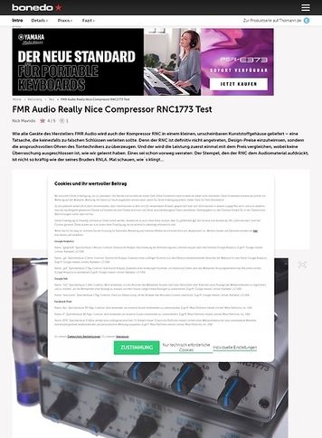 Bonedo.de FMR Audio Really Nice Compressor RNC 1773 Bonedo.de FMR Audio Really Nice Compressor RNC 1773