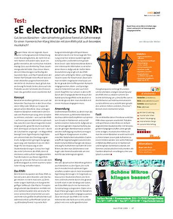 Beat Test: sE electronics RNR1 Beat Test: sE electronics RNR1