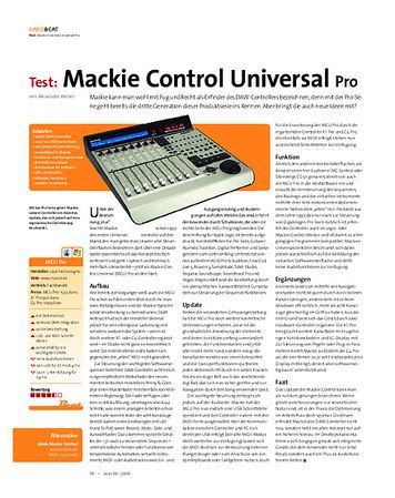 Beat Test: Mackie Control Universal Pro Beat Test: Mackie Control Universal Pro