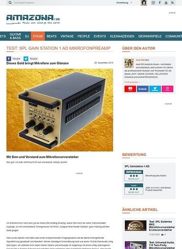 Amazona.de Test: SPL Gain Station 1 Amazona.de Test: SPL Gain Station 1