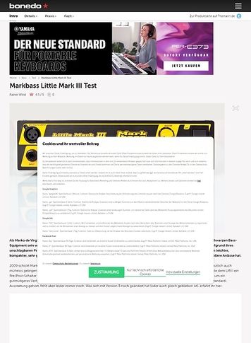 Bonedo.de Markbass Little Mark III Bonedo.de Markbass Little Mark III