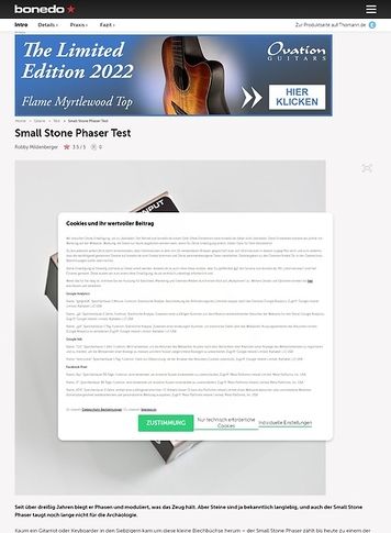 Bonedo.de Small Stone Phaser Bonedo.de Small Stone Phaser