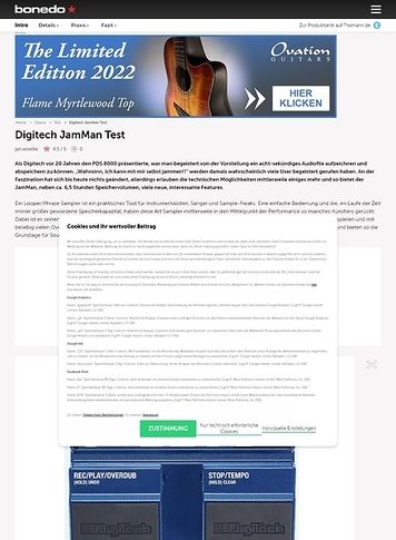 Bonedo.de Digitech JamMan Bonedo.de Digitech JamMan