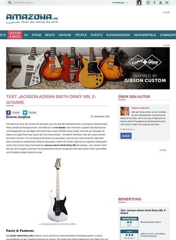 Amazona.de Test: Jackson, Adrian Smith Dinky MN, E-Gitarre Amazona.de Test: Jackson, Adrian Smith Dinky MN, E-Gitarre