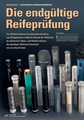 Professional Audio Die endgültige Reifeprüfung: Günstige Kondensatormikrofone Professional Audio Die endgültige Reifeprüfung: Günstige Kondensatormikrofone