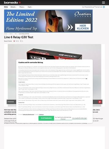 Bonedo.de Line6 Relay G30 Bonedo.de Line6 Relay G30