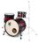 SJC Drums Custom Rock Satin Stain & Red