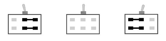 2-poliger Umschalter ( ON/OFF/ON) 2-poliger Umschalter ( ON/OFF/ON)