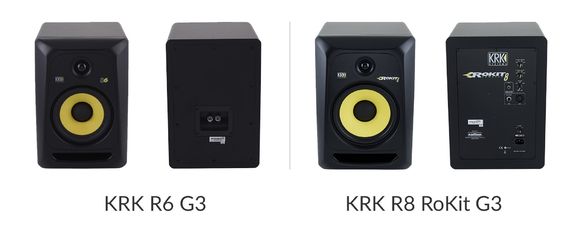 KRK R6 G3 (Passiv) - KRK R8 RoKit G3 (Aktiv) KRK R6 G3 (Passiv) - KRK R8 RoKit G3 (Aktiv)