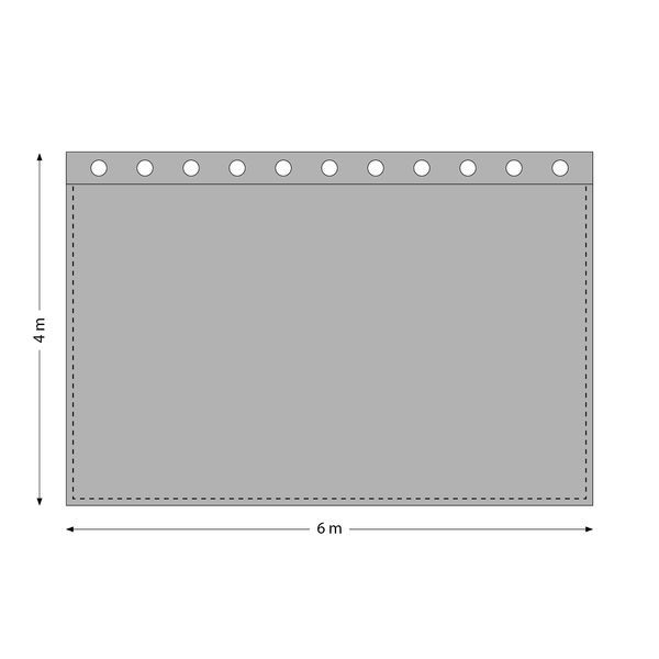 Stairville Curtain 300g/m² 6.0x4.0m Wh