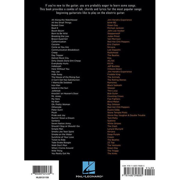 Hal Leonard First 50 Rock Songs