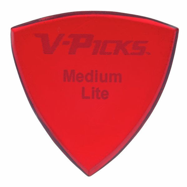 V-Picks Medium Pointed Lite Ruby Red