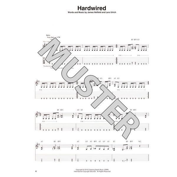 Hal Leonard Metallica Hardwired...To Self