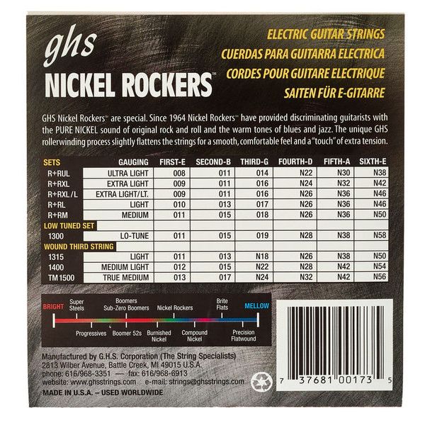 GHS Nickel Rockers XL/L 009-046