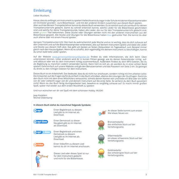 Bläser-Schulen-Verlag Gemeinsam Lernen 1 Trumpet
