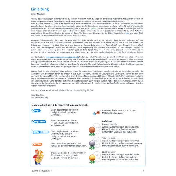 Bläser-Schulen-Verlag Gemeinsam lernen 1 Tuba