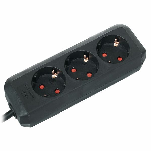 Brennenstuhl Eco-L 3 Way Split 1,5m BK
