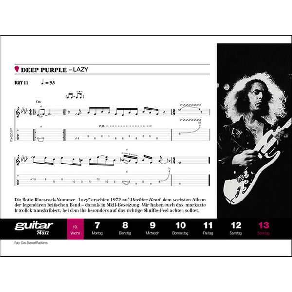 PPV Medien Guitar Riffkalender 2022