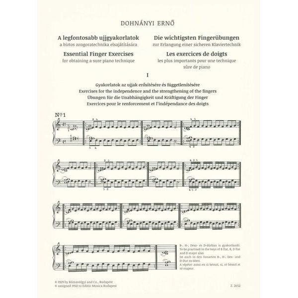 Edition Musica Budapest Die wichtigsten Fingerübungen