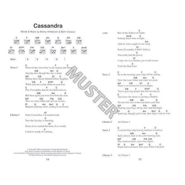 Wise Publications Little Black Songbook Abba