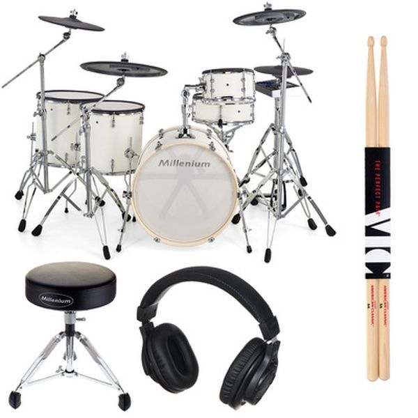 Millenium MPS-1000 E-Drum Set PW Bundle