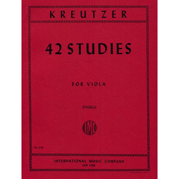 Kreutzer 42 Studies Viola