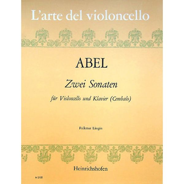 Abel 2 Sonaten Cello