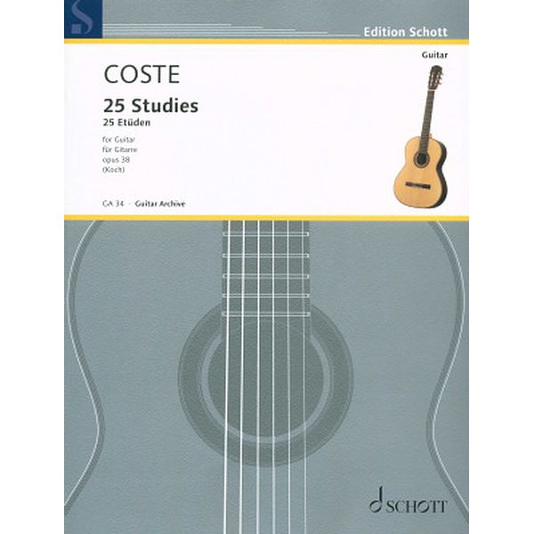 Coste 25 Et�den op. 38 Gitarre
