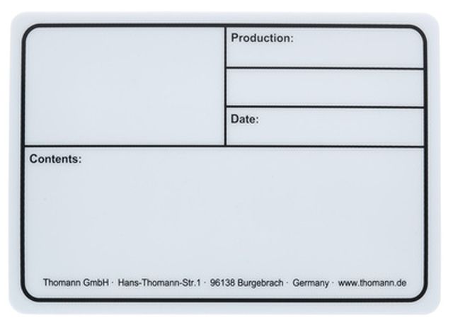 Stairville Tourlabel 177x127mm White