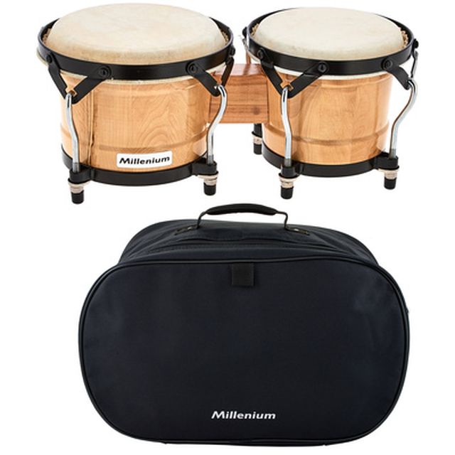 Millenium Bongo Set Natural + Gigbag