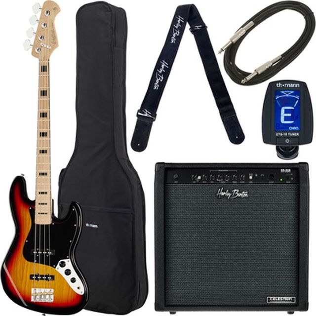 Harley Benton JB-75MN SB Vintage Seri Bundle