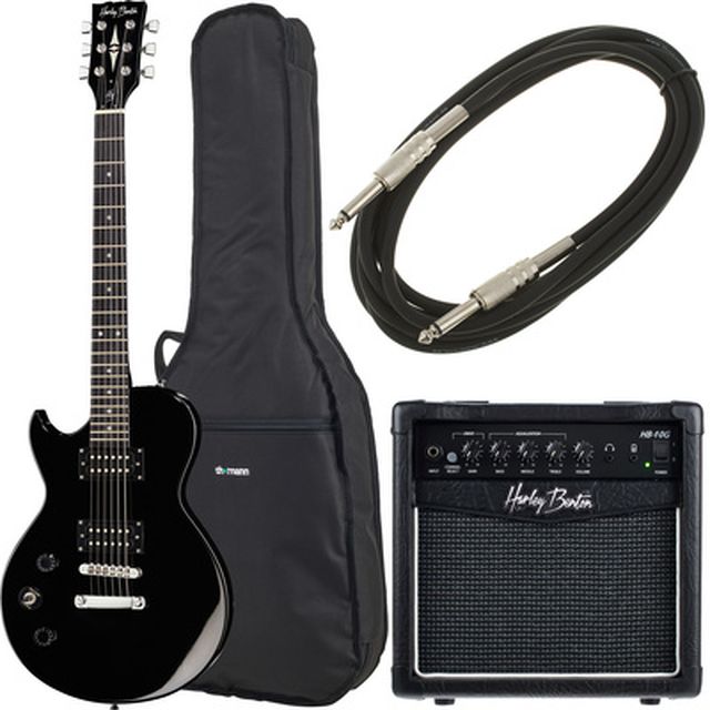 Harley Benton SC-200LH BK Student Ser Bundle