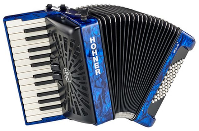 Hohner Bravo II 48 Blue silent key