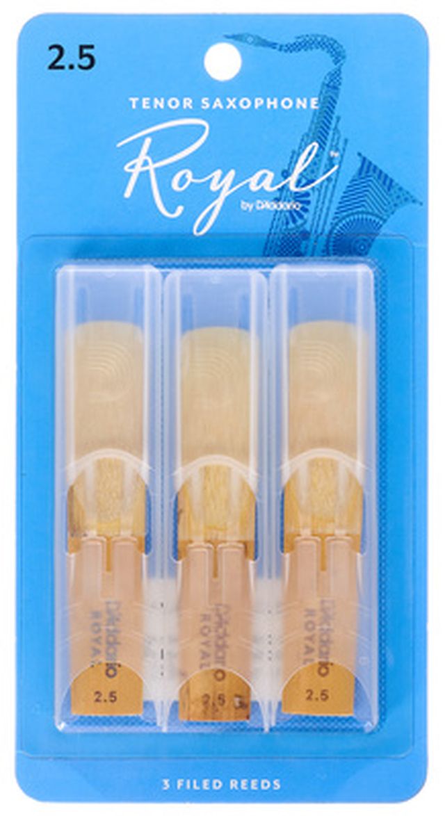 DAddario Woodwinds Royal Tenor Sax 2.5 - 3-Pack