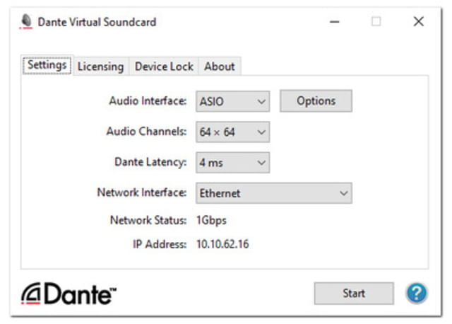 Dante Virtual Soundcard