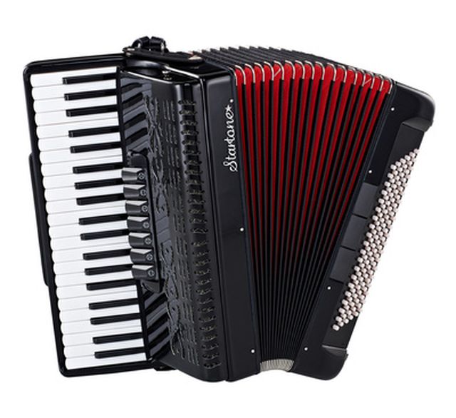 Startone Piano Accordion 120 Black MKII