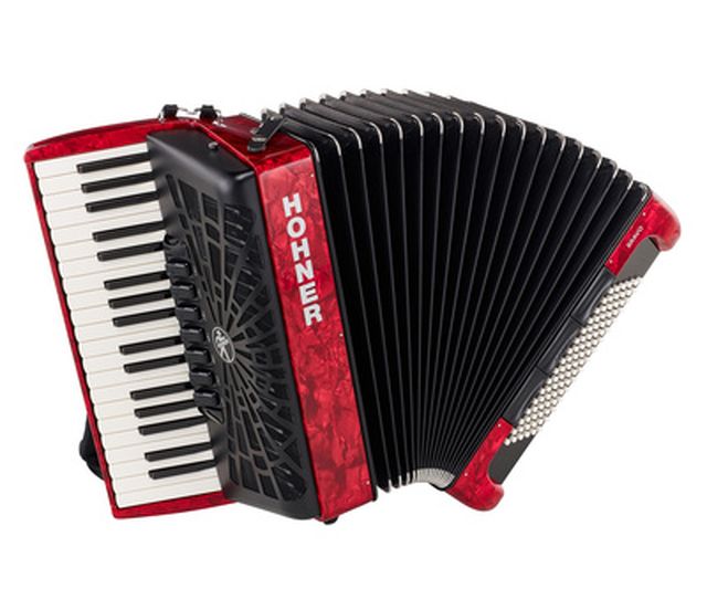 Hohner Bravo III 96 silent key red